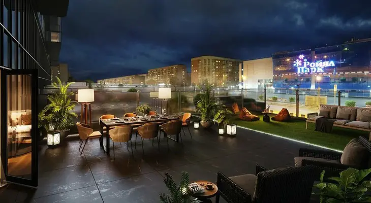 ЖК Берлин Зона отдыха на крыше