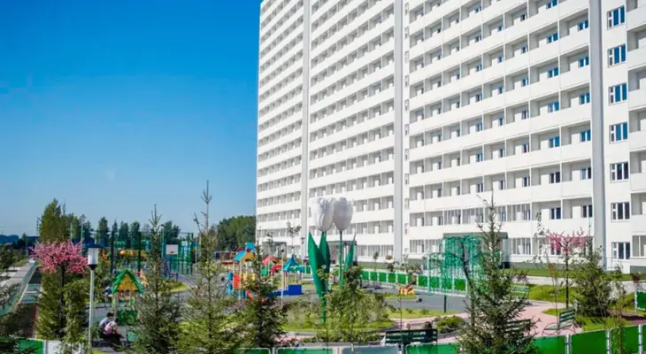 ЖК Радуга Сибири ели перед комплексом