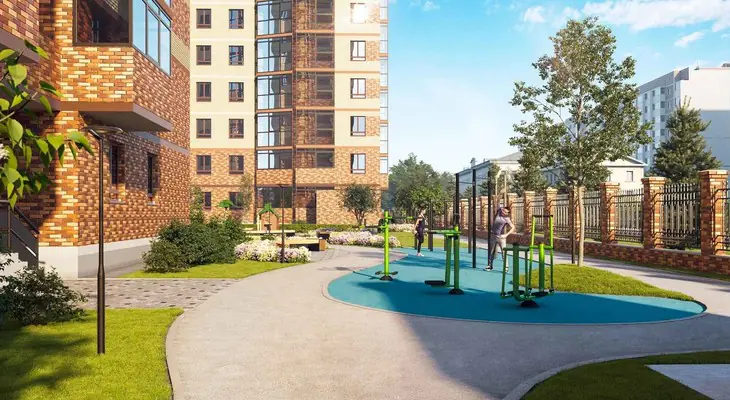 ЖК Расцветай на Гоголя спортивная площадка во дворе