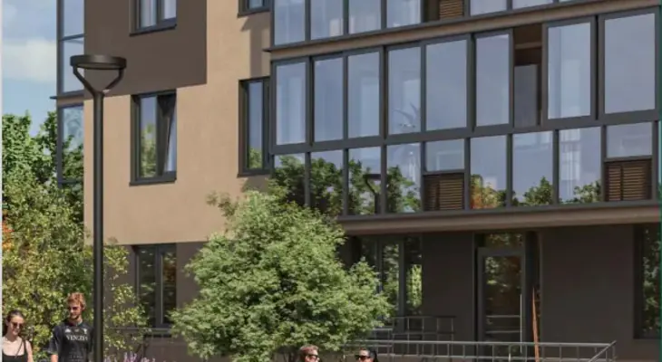 ЖК Расцветай на Зорге лавочка у дома