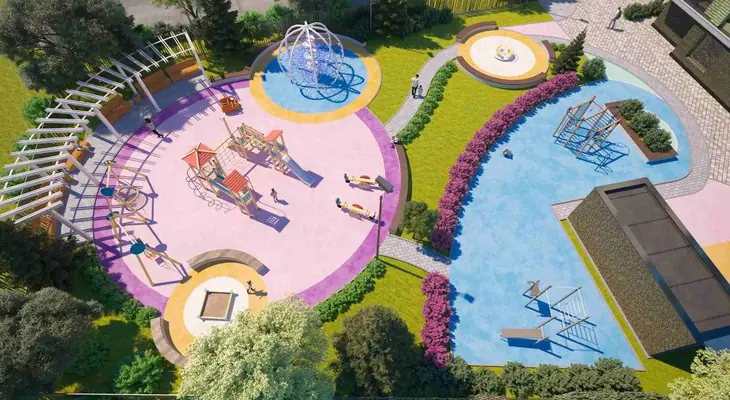 ЖК Топаз Вид на двор сверху